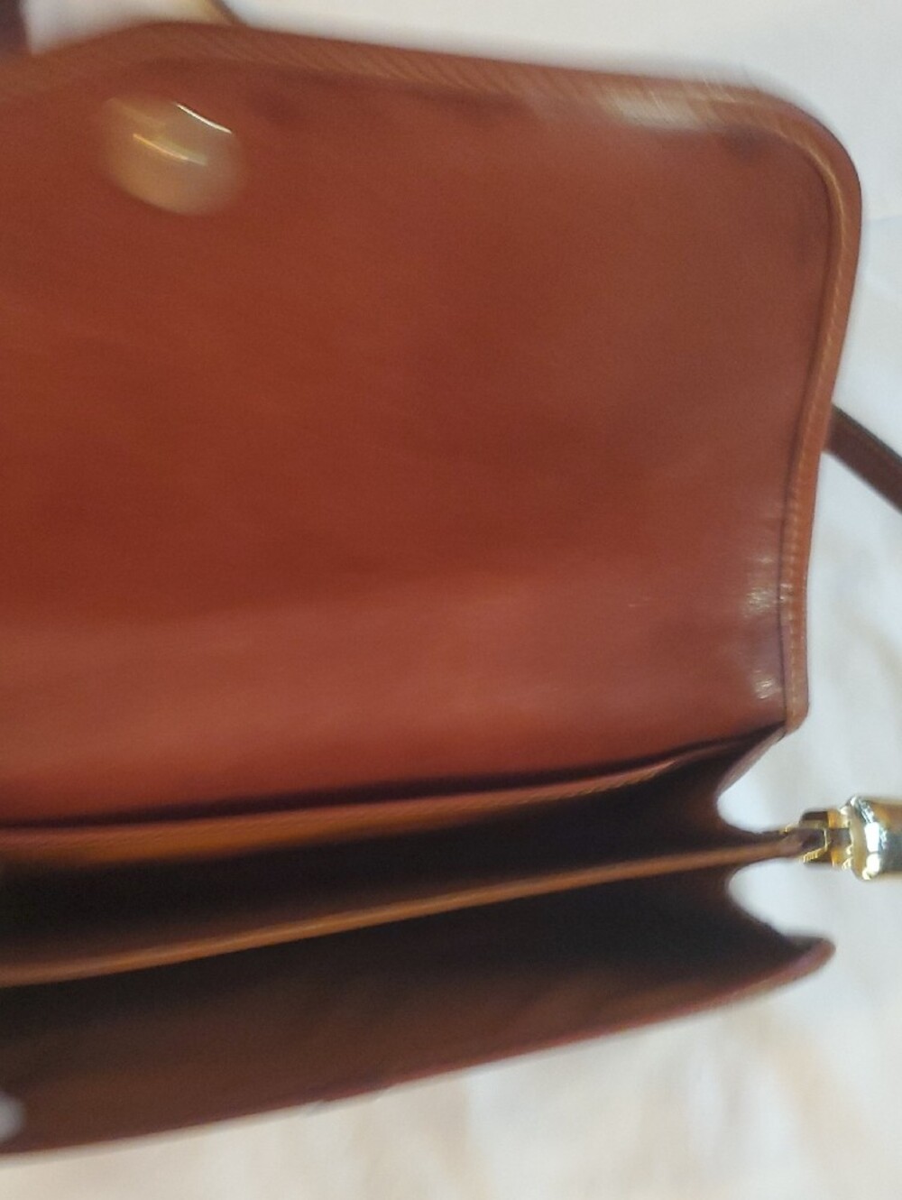 Vintage Lambardo Brown Crossbody Leather Bag - Women's Shoulder Purse - Picture 7 of 15
